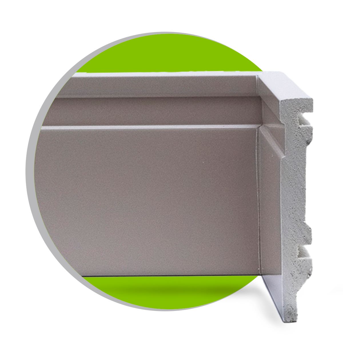 Rodap&eacute; de Poliestireno Graddus Caqui 10cm resistente &agrave; &aacute;gua